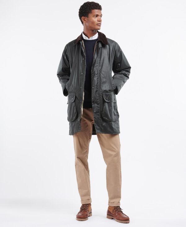 barbour border men's waxed jacket