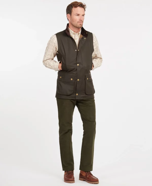 Barbour Westmorland Wax Gilet Waistcoat - Image 4