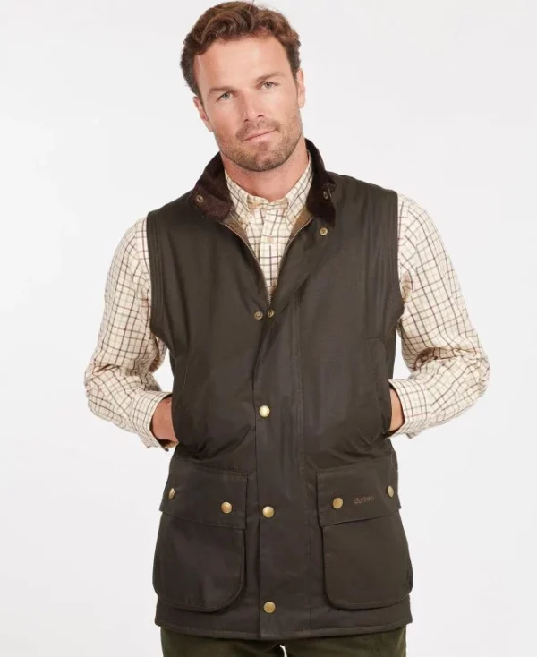 Barbour Westmorland Wax Gilet Waistcoat - Image 2