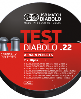 JSB Diabolo Exact .22 Air Rifle Pellet Test Tin