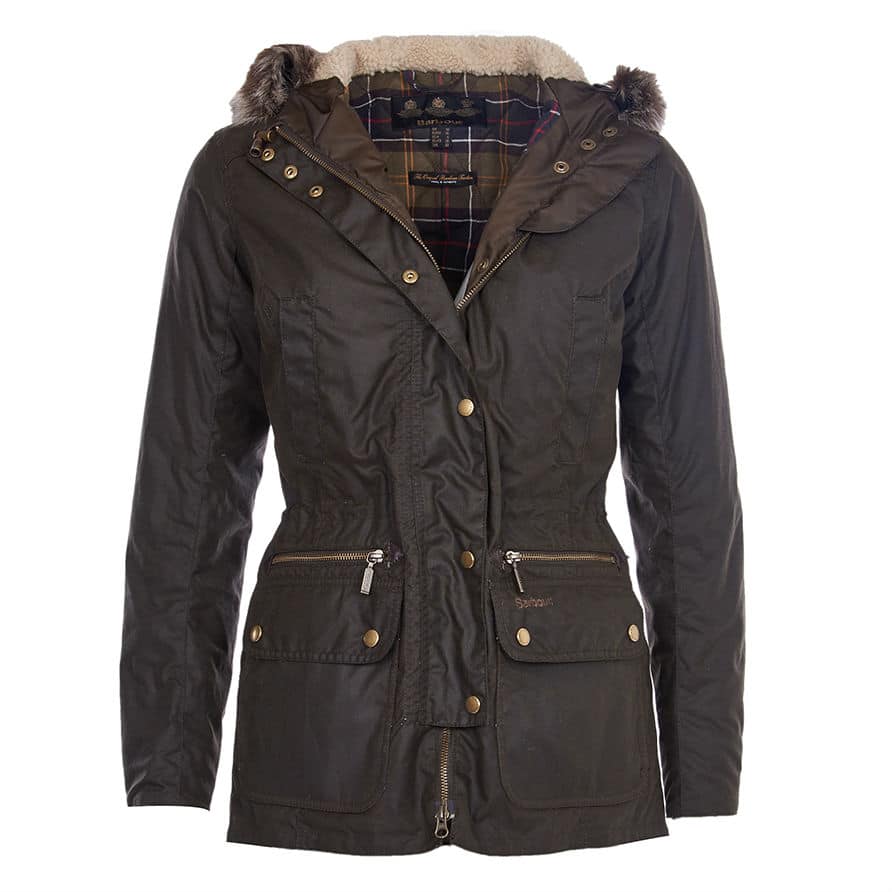 barbour womens hooded wax jacket
