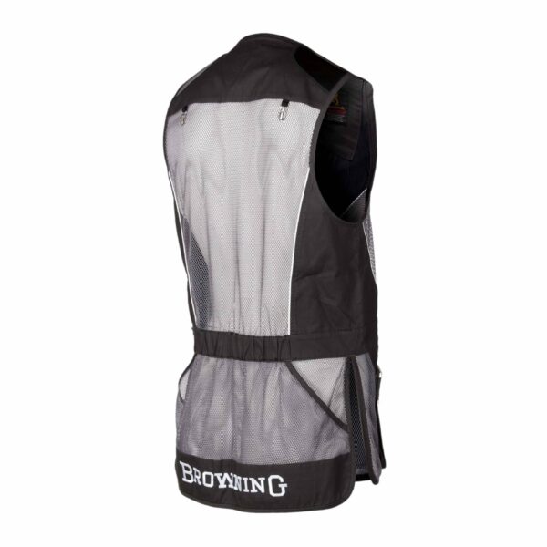 Browning Shooting Vest Pro Sport Leather Grey - Image 2