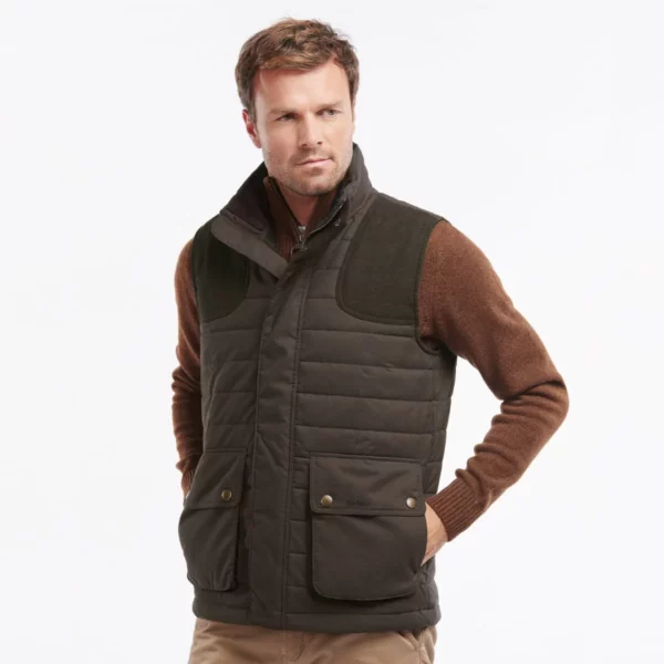 barbour bradford quilted men's gilet | forest