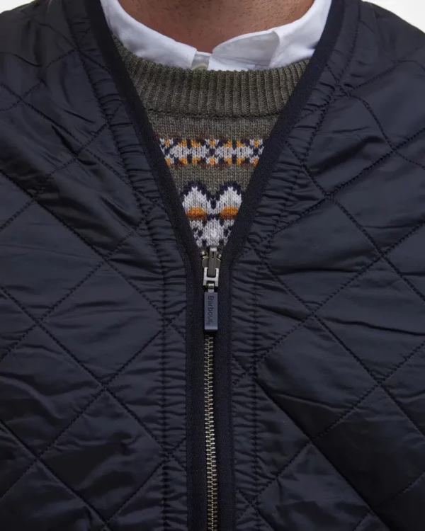 barbour polarquilt zip in liner black