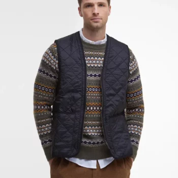 barbour polarquilt zip in liner black