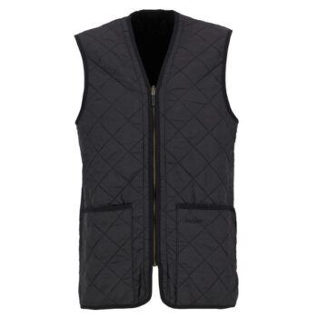 barbour polarquilt zip in liner black