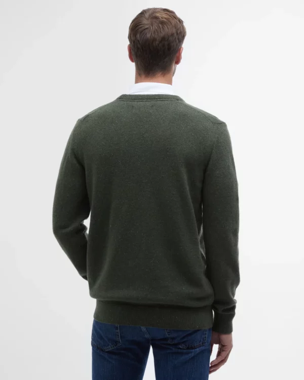 barbour tisbury crew neck jumper forest