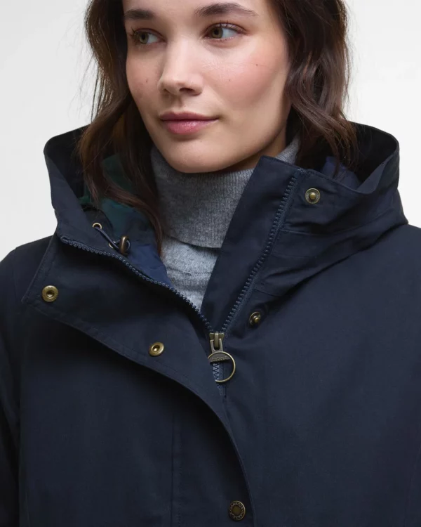 barbour bamburgh waterproof jacket navy