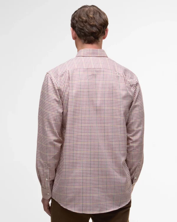 barbour henderson thermo weave long sleeved shirt fired brick