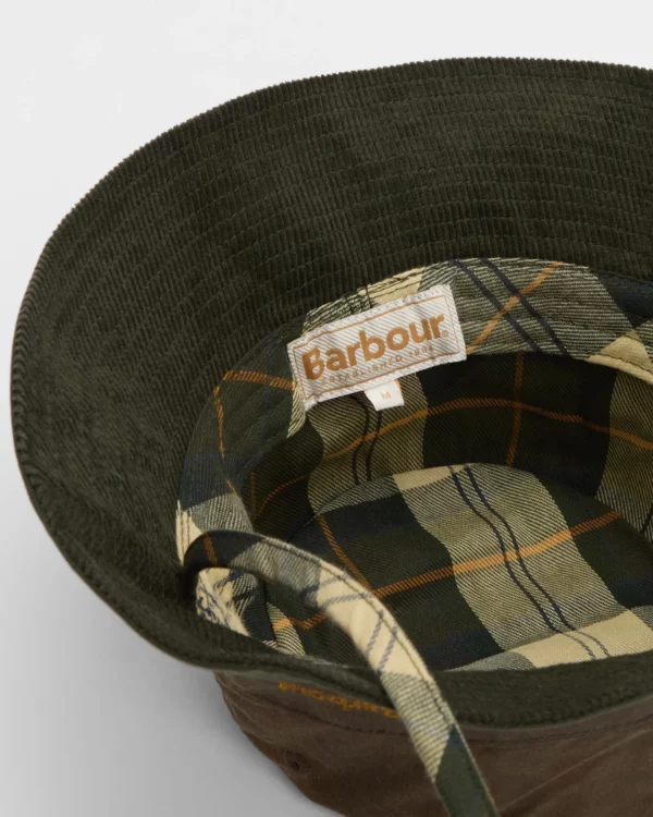 barbour brackley waxed bucket hat