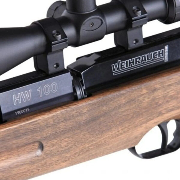 weihrauch hw100 t .177 .22 thumbhole air rifle & silencer