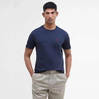 barbour essential sports t shirt navy