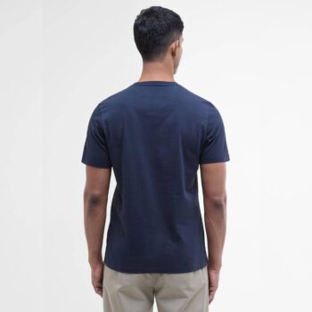 barbour essential sports t shirt navy