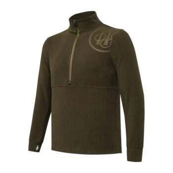 beretta hp logo half zip green