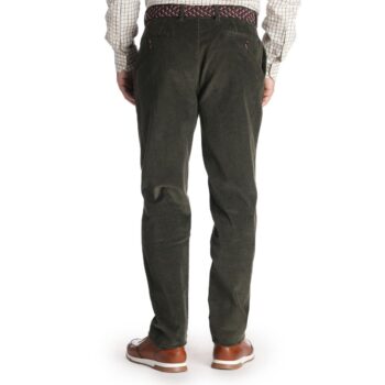 gurteen rushmoor comfort stretch corduroy trousers olive
