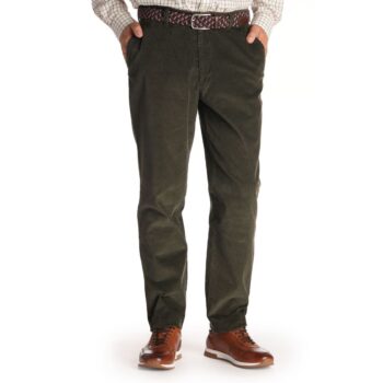 gurteen rushmoor comfort stretch corduroy trousers olive