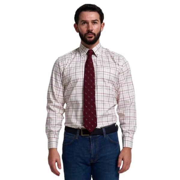 jack pyke partridge silk tie burgundy