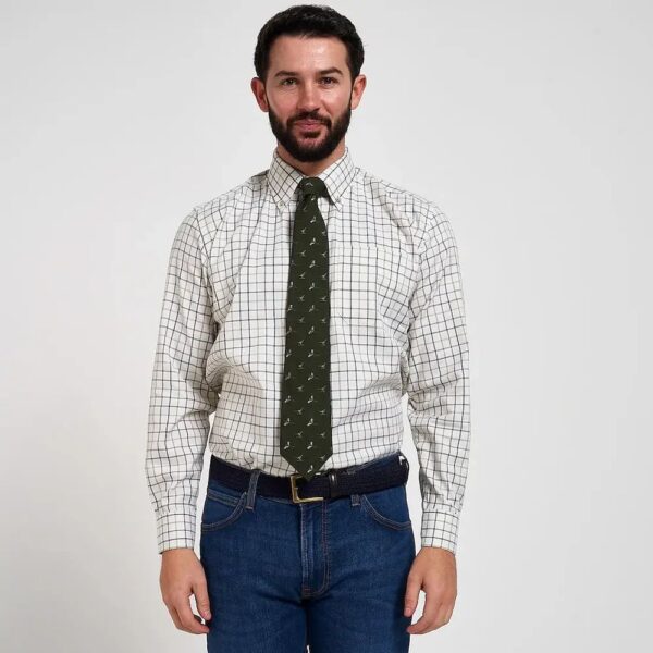 jack pyke pheasant silk tie green