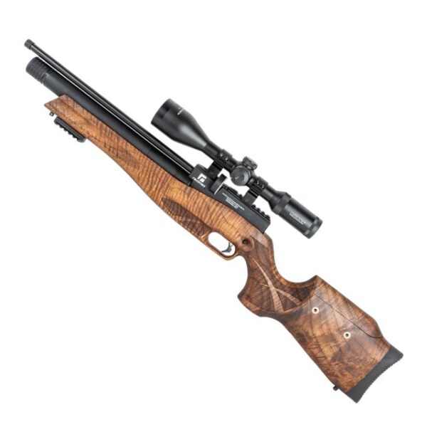 reximex pretensis k regulated pcp air rifle – .177 / .22 turkish walnut